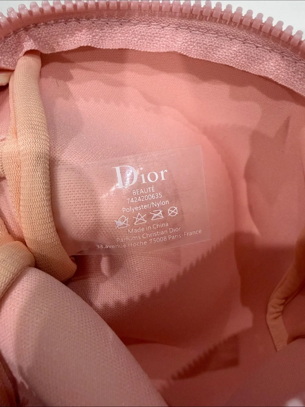 Dior Blush Pink CD Logo Cosmetic Pouch